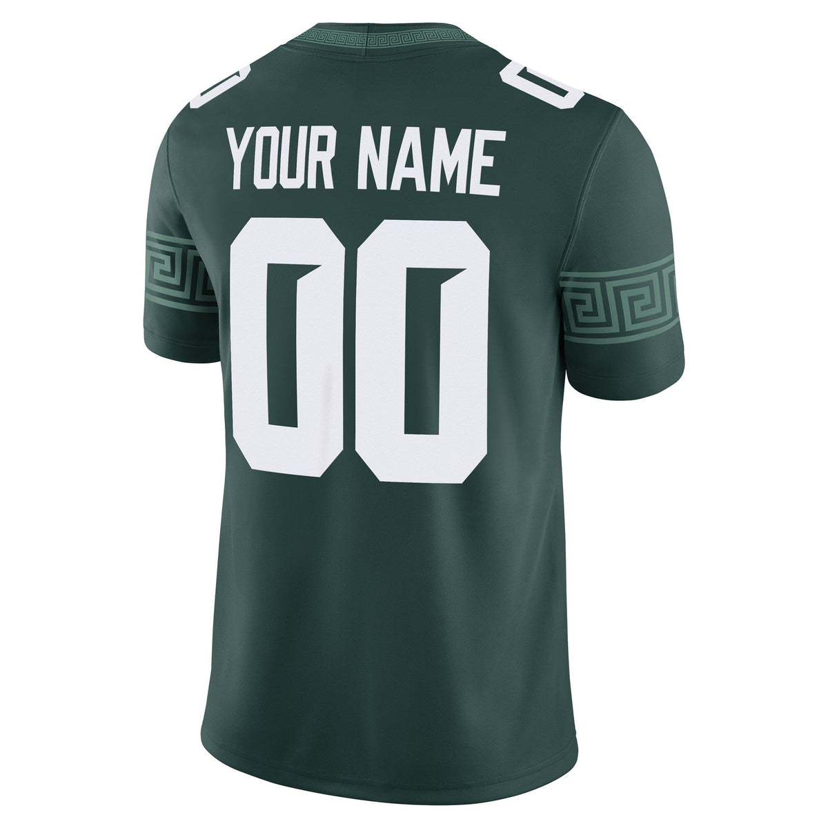 Michigan State Spartans Custom Football Game Jersey - Green product image 4, provided for visual reference and product