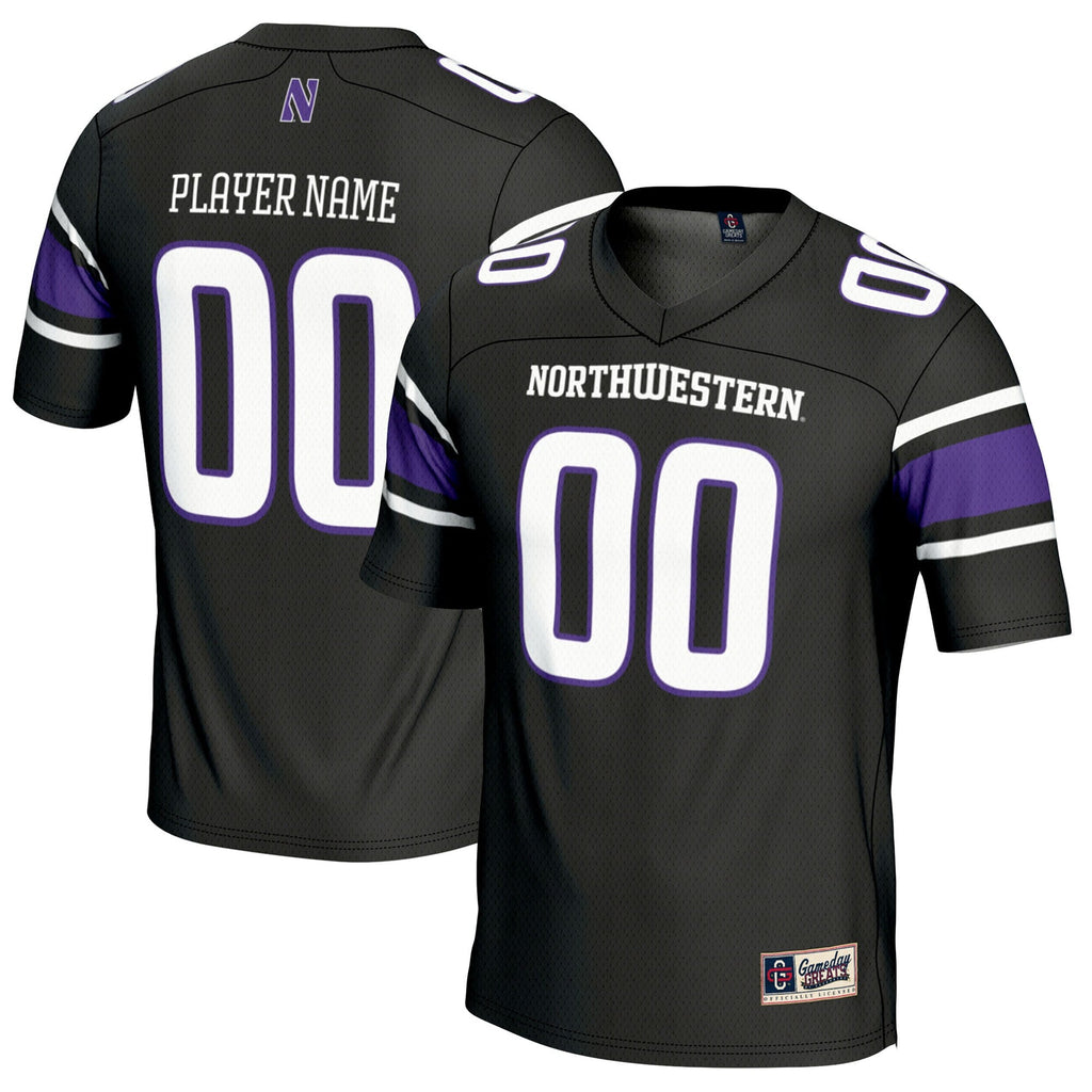 Northwestern Wildcats NIL Pick-A-Player Football Jersey - Black product image 2, provided for visual reference and product