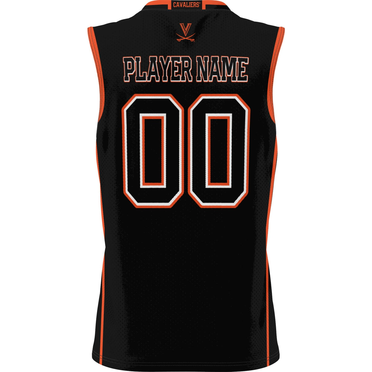 Virginia Cavaliers NIL Pick-A-Player Basketball Jersey - Black product image 4, provided for visual reference and product