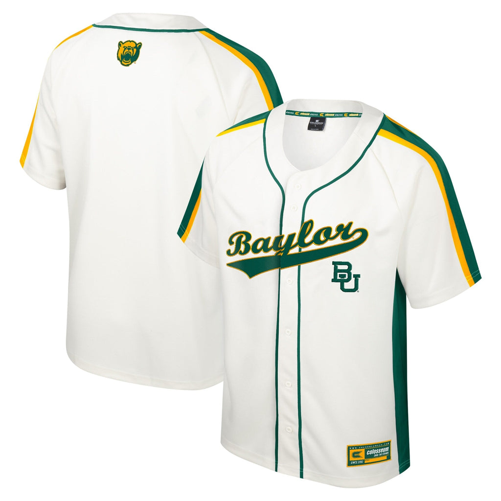Baylor Bears Ruth Button-Up Baseball Jersey - Cream product image 2, provided for visual reference and product detail review