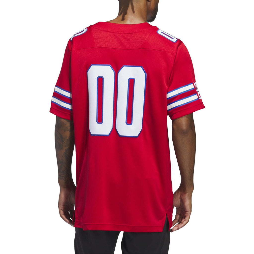 #00 Kansas Jayhawks Alternate Premier Jersey – Red product image 3, provided for visual reference and product detail review