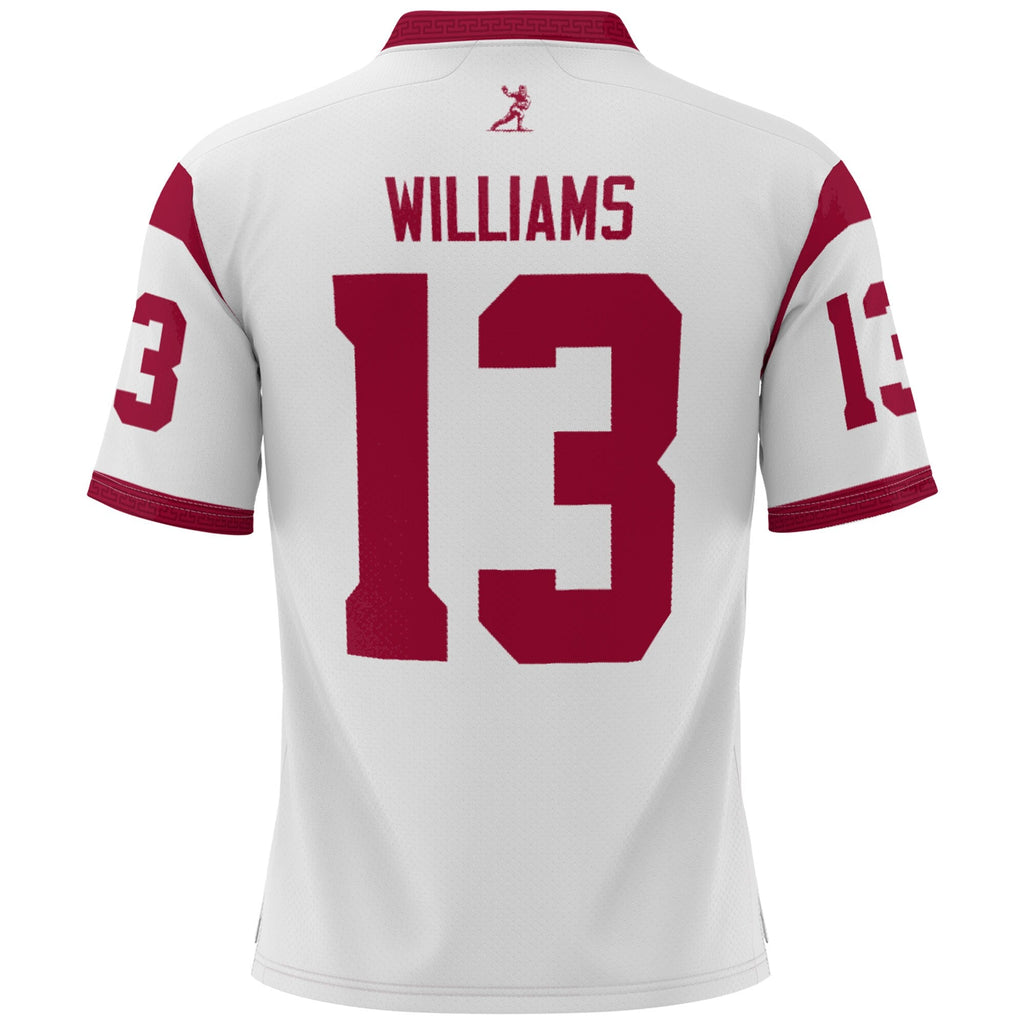 Caleb Williams USC Trojans Lightweight Heisman Memorial Jersey - White product image 4, provided for visual reference and