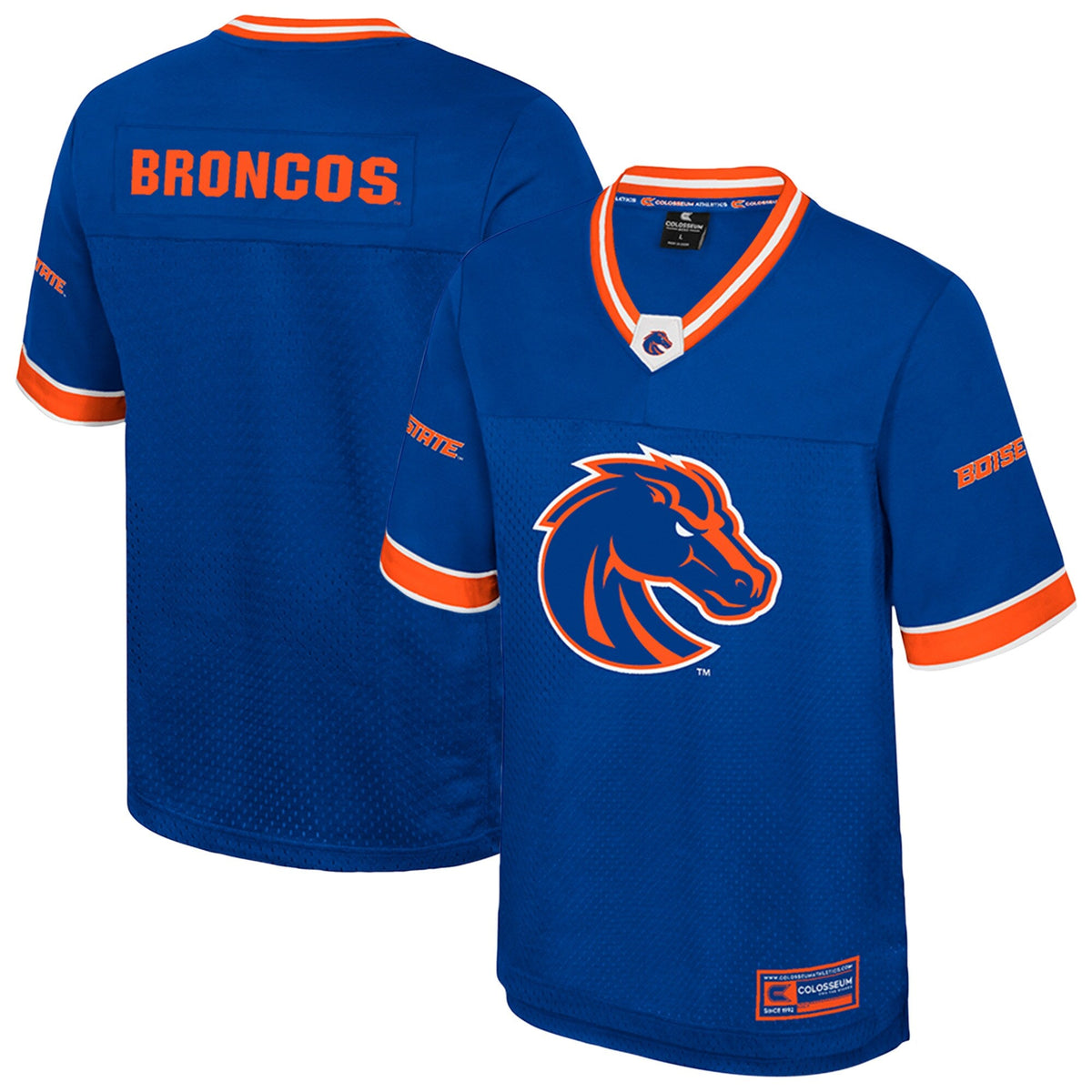 Boise State Broncos Nothing But The Hits Football Jersey - Royal product image 1, provided for visual reference and product