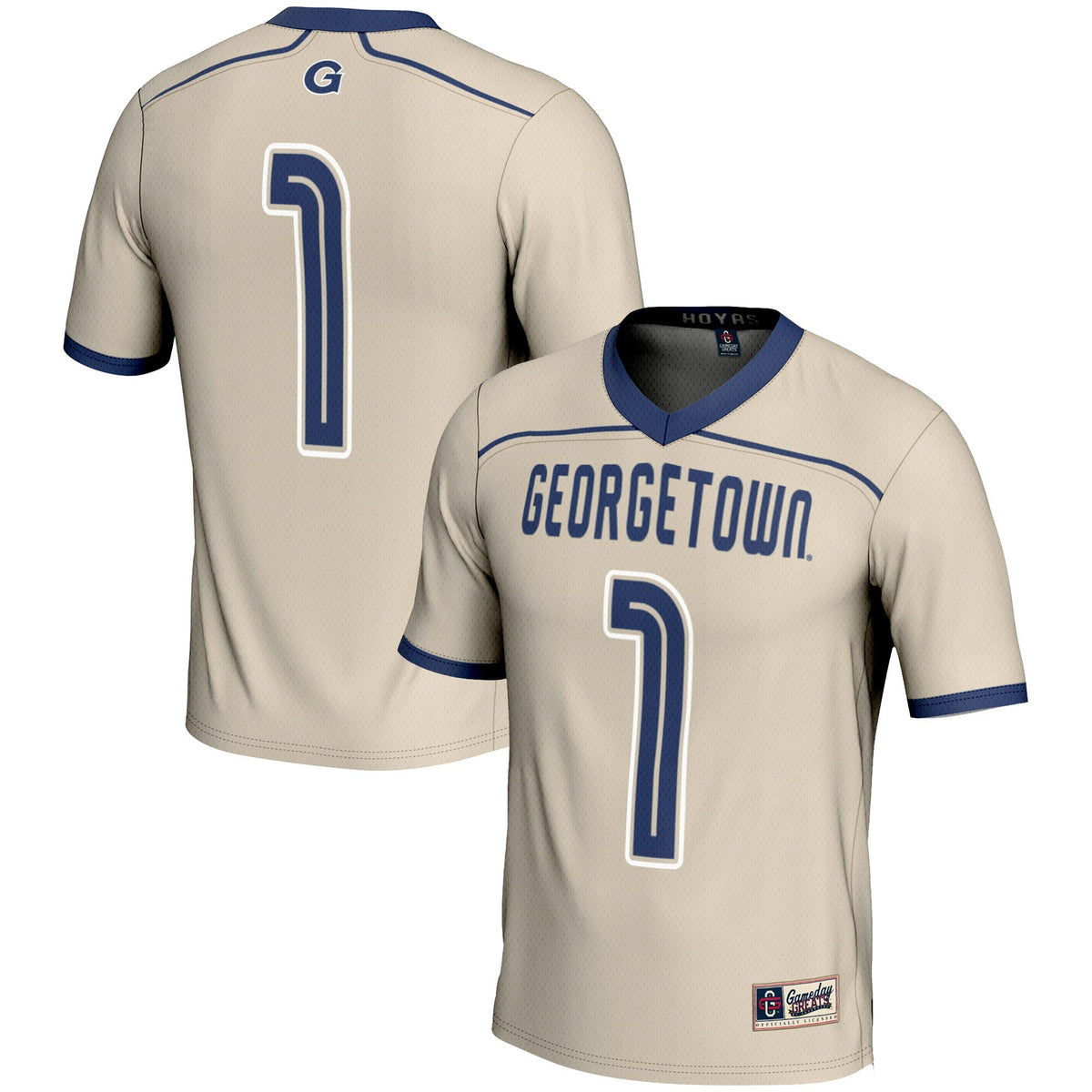Georgetown Hoyas #1 Lightweight Lacrosse Jersey - Gray product image 2, provided for visual reference and product detail