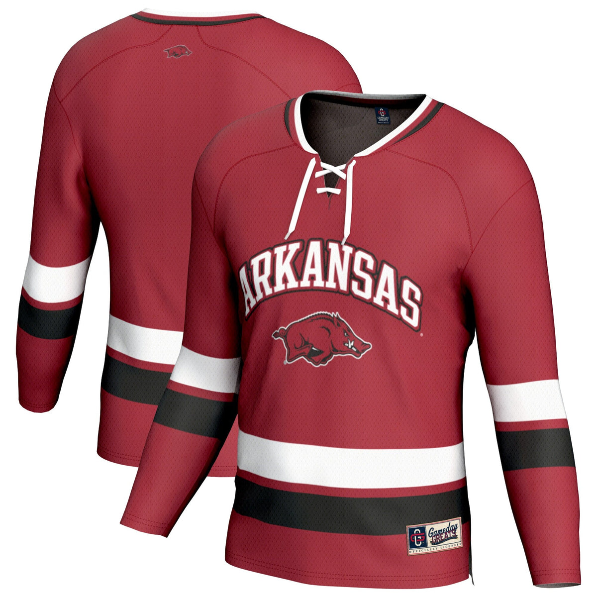 Arkansas Razorbacks Spirit Hockey Jersey - Cardinal product image 1, provided for visual reference and product detail review