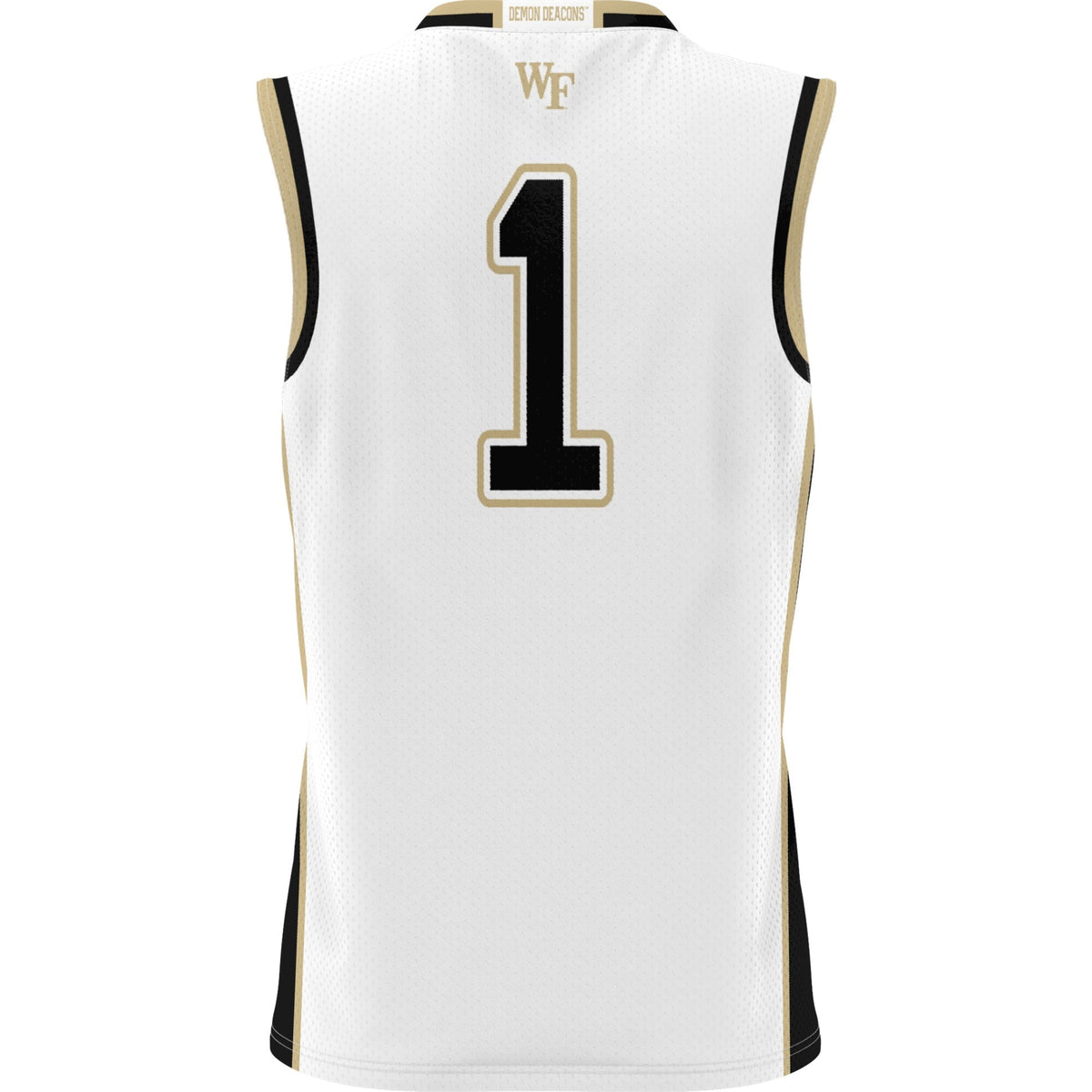 #1 Wake Forest Demon Deacons Lightweight Basketball Jersey - White product image 4, provided for visual reference and