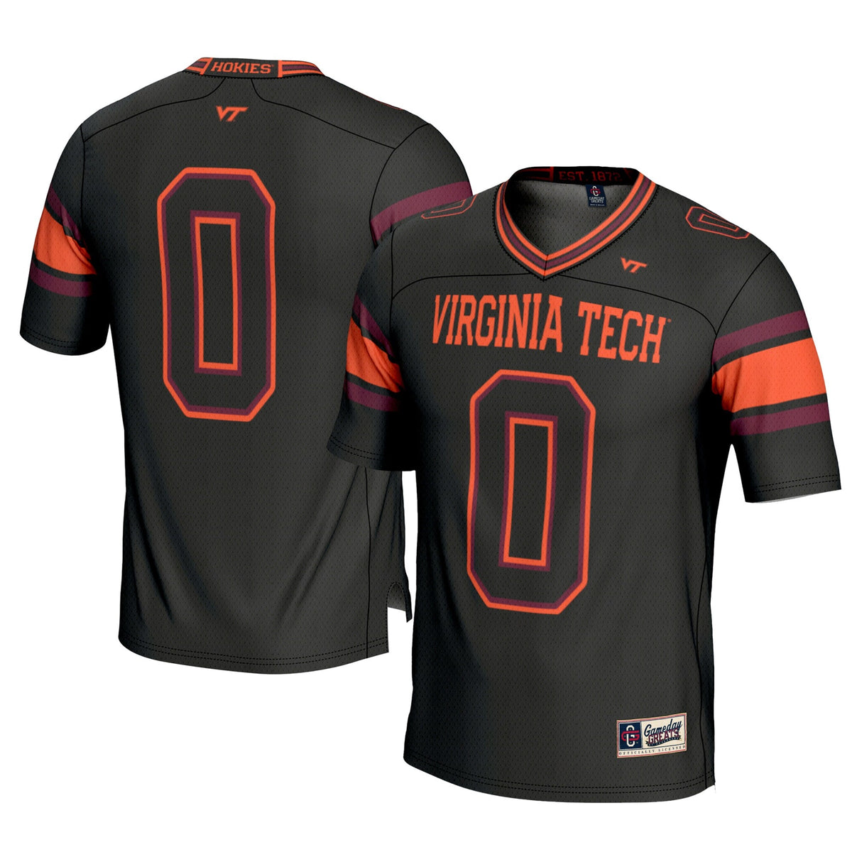 #0 Virginia Tech Hokies Football Jersey - Black product image 1, provided for visual reference and product detail review