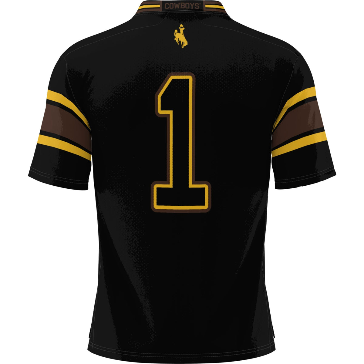 #1 Wyoming Cowboys Football Jersey - Black product image 4, provided for visual reference and product detail review