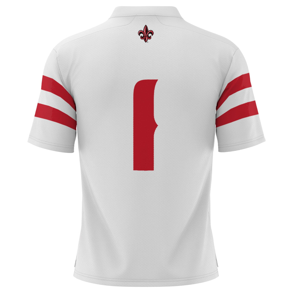 #1 Louisiana Ragin' Cajuns Football Jersey - White product image 4, provided for visual reference and product detail review