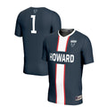 #1 Howard Bison Lightweight Soccer Fashion Jersey - Navy product image 1, provided for visual reference and product detail