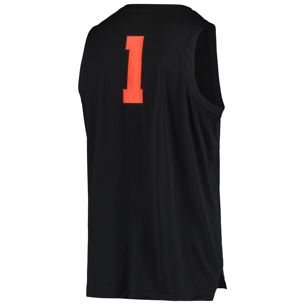 #1 Black Oregon State Beavers Replica Basketball Jersey product image 4, provided for visual reference and product detail