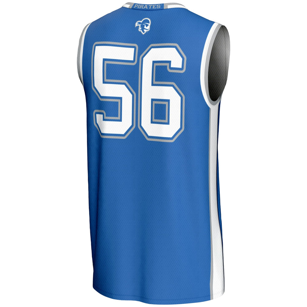 #56 Seton Hall Pirates Lightweight Basketball Jersey - Blue product image 4, provided for visual reference and product
