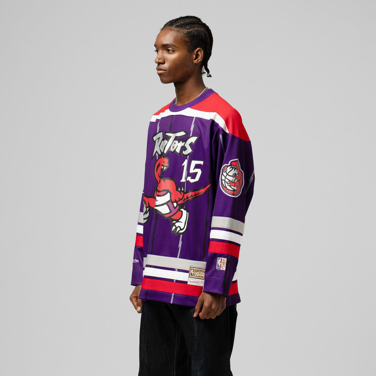 Vince Carter Purple Toronto Raptors Maxxed Out Fashion Hockey Jersey product image 1, provided for visual reference and