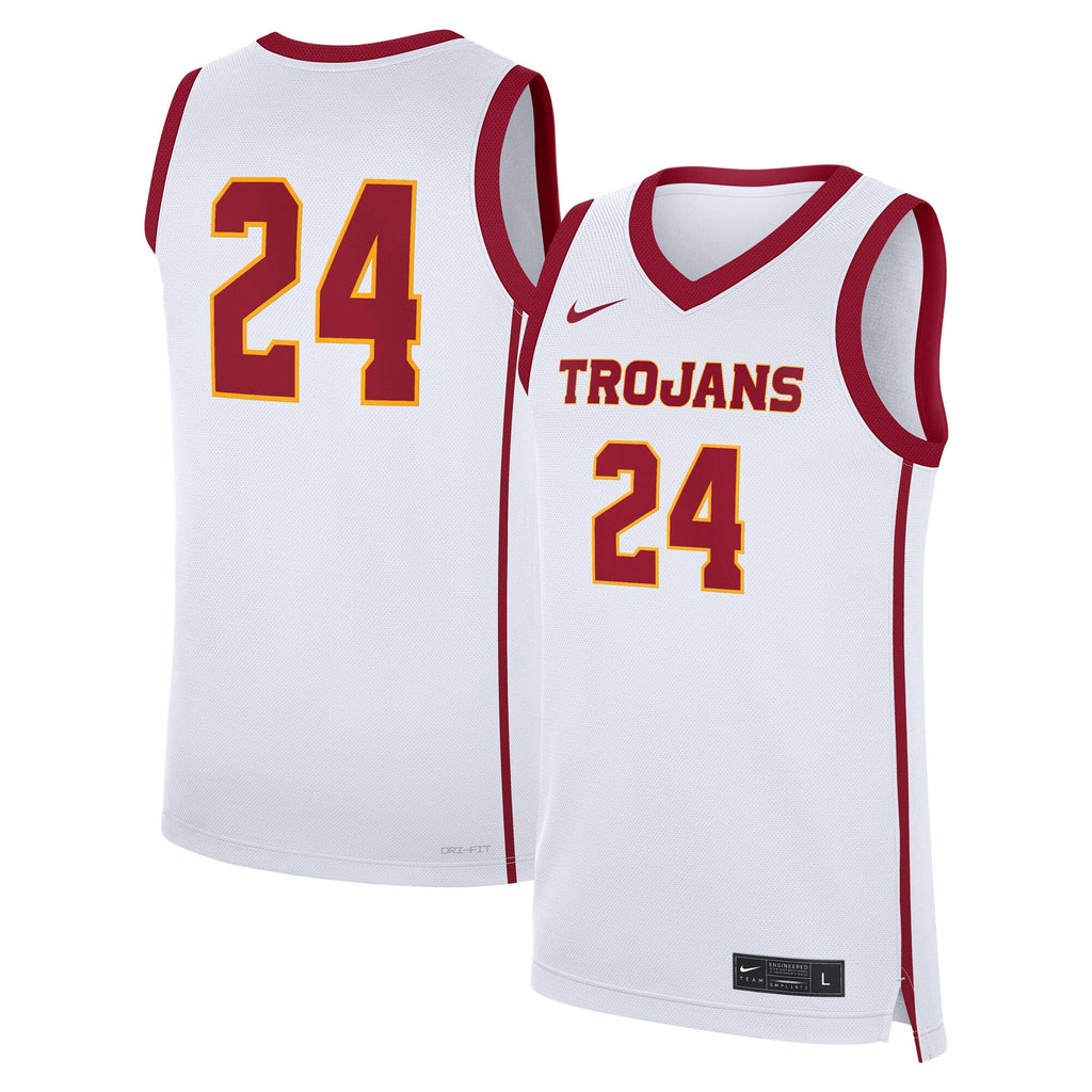 #24 USC Trojans Home Replica Jersey - White product image 1, provided for visual reference and product detail review