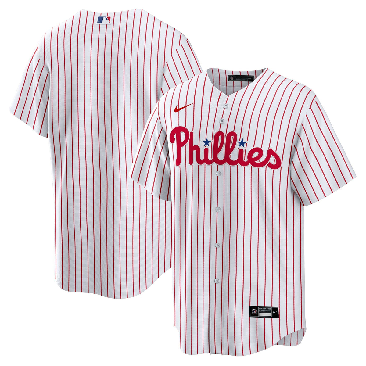 Philadelphia Phillies White Home Big & Tall Replica Jersey product image 1, provided for visual reference and product detail