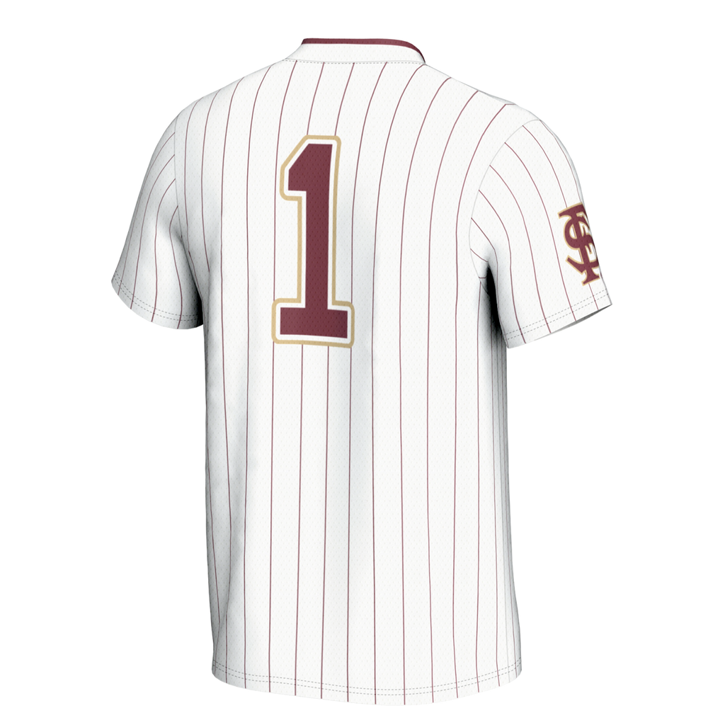 #1 Florida State Seminoles Lightweight Softball Jersey - White product image 4, provided for visual reference and product