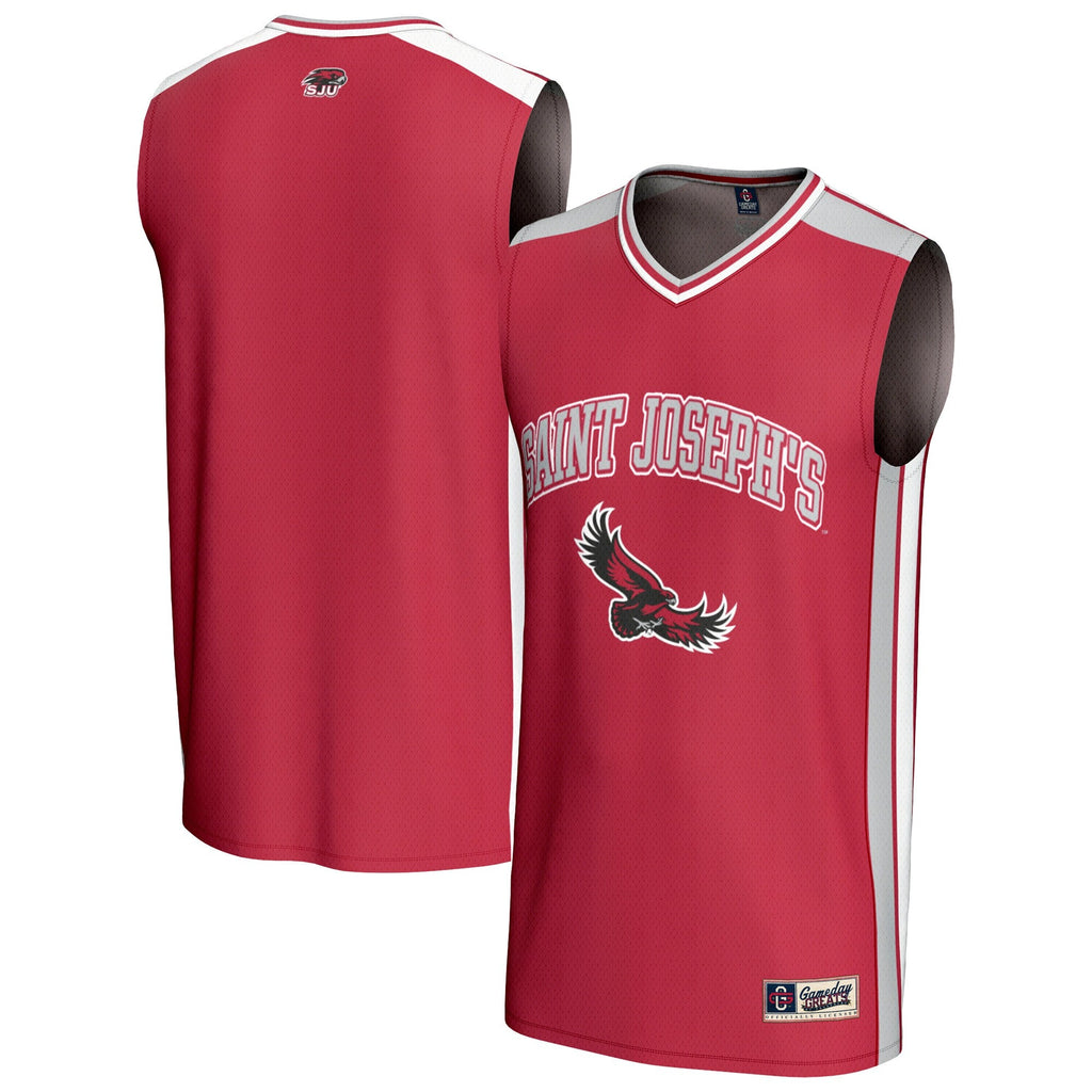 Saint Joseph's Hawks Spirit Basketball Jersey - Crimson product image 2, provided for visual reference and product detail