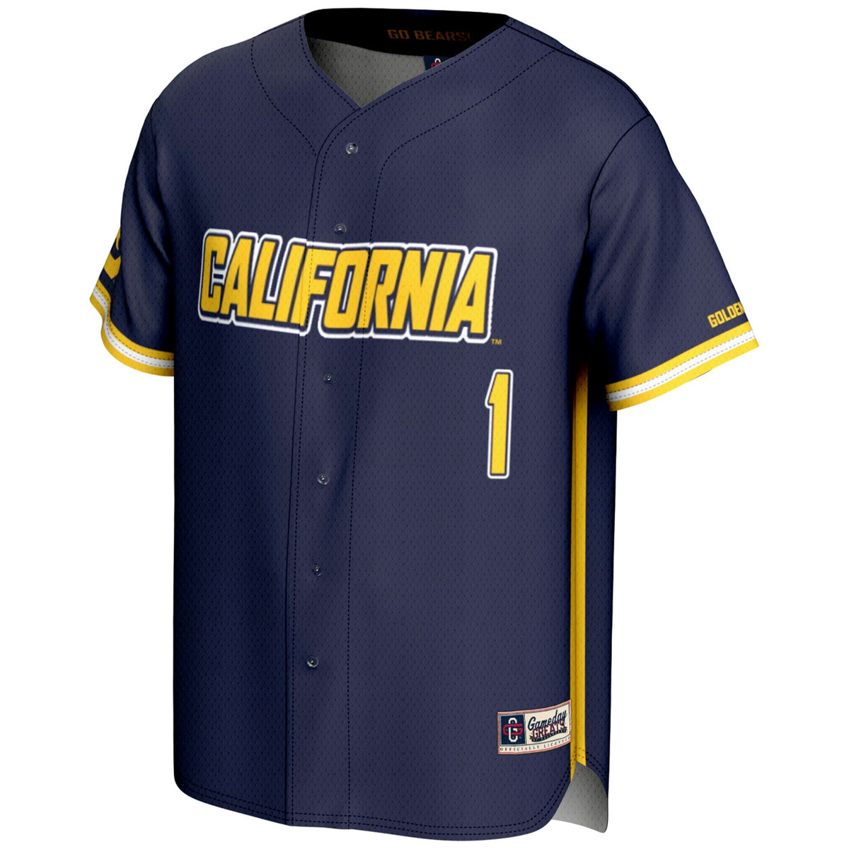 #1 Cal Bears Lightweight Baseball Jersey - Navy product image 3, provided for visual reference and product detail review