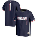 #1 Fresno State Bulldogs Lightweight Baseball Jersey - Navy product image 1, provided for visual reference and product