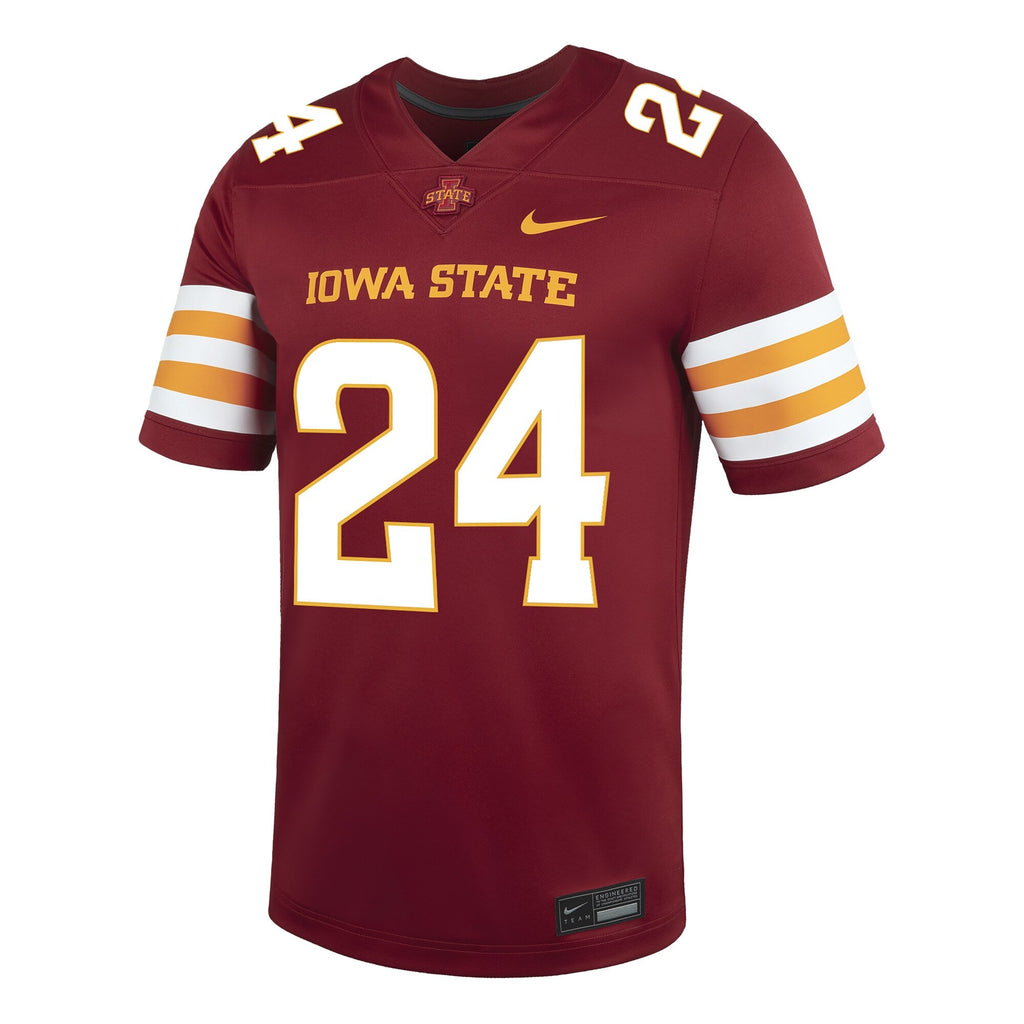 #24 Cardinal Iowa State Cyclones Game Football Jersey product image 3, provided for visual reference and product detail