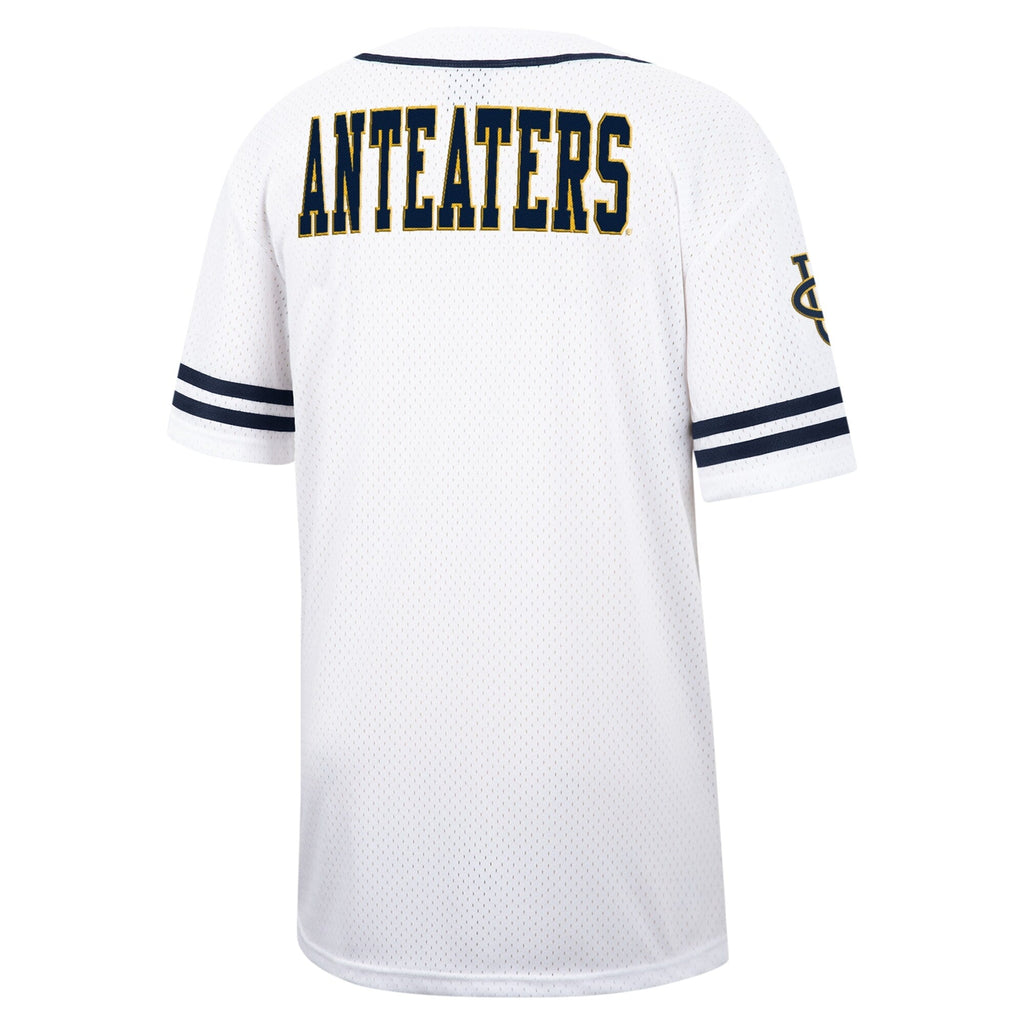 UC Irvine Anteaters Free Spirited Mesh Button-Up Baseball Jersey - White product image 4, provided for visual reference and