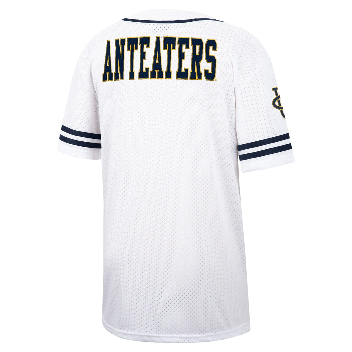 UC Irvine Anteaters Free Spirited Mesh Button-Up Baseball Jersey - White product image 4, provided for visual reference and