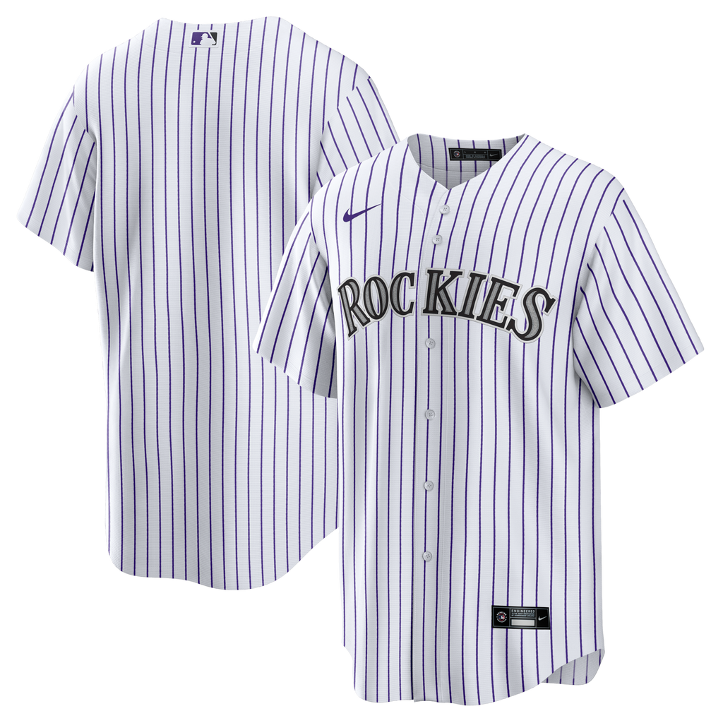 Colorado Rockies White Home Big & Tall Replica Jersey product image 2, provided for visual reference and product detail