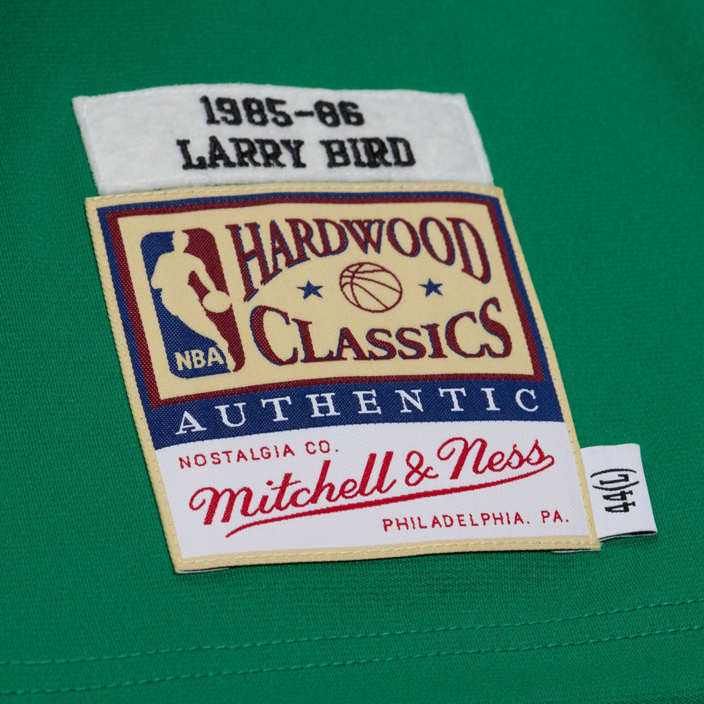 Boston Celtics Larry Bird 1985 Authentic Road Jersey - Kelly Green product image 6, provided for visual reference and