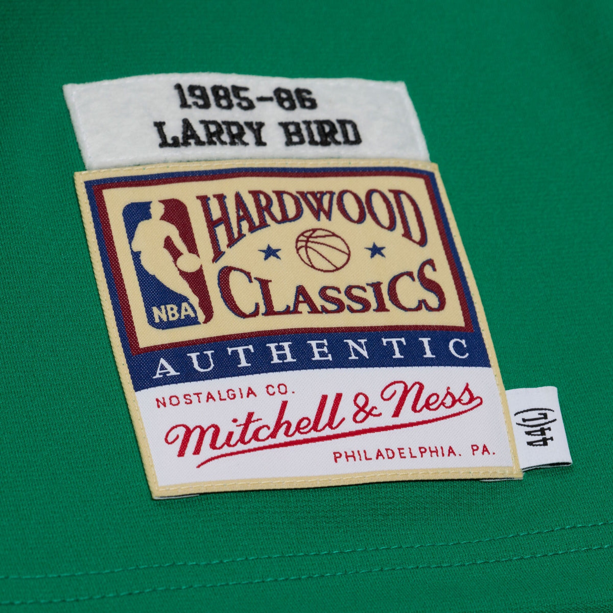 Boston Celtics Larry Bird 1985 Authentic Road Jersey - Kelly Green product image 6, provided for visual reference and