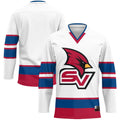 Saginaw Valley State Cardinals Hockey Jersey - White product image 1, provided for visual reference and product detail review