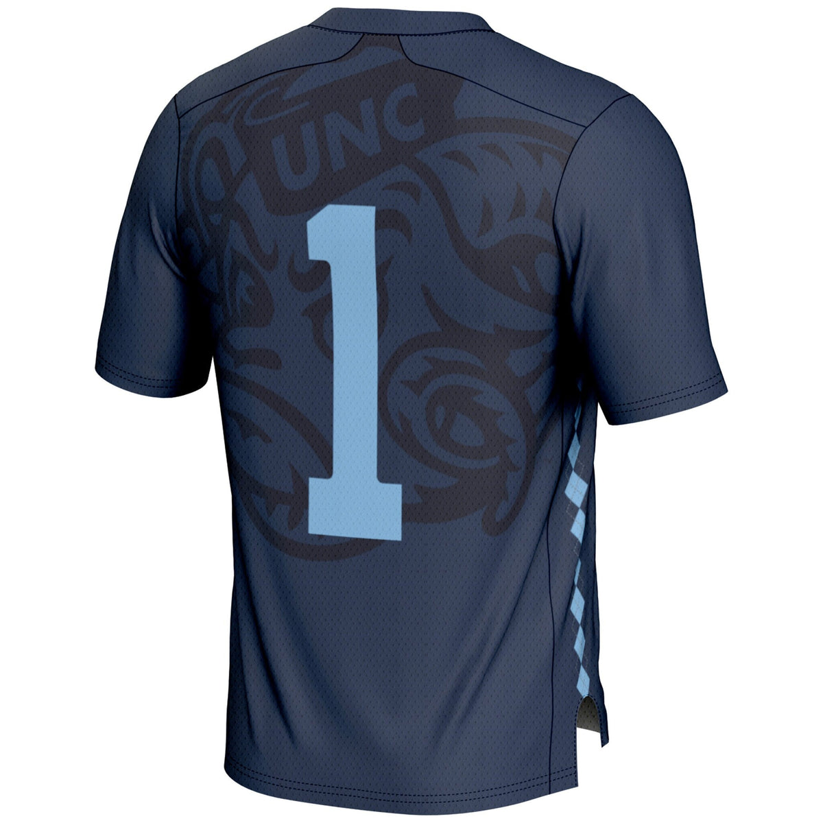 #1 North Carolina Tar Heels Lightweight Lacrosse Jersey - Navy product image 4, provided for visual reference and product