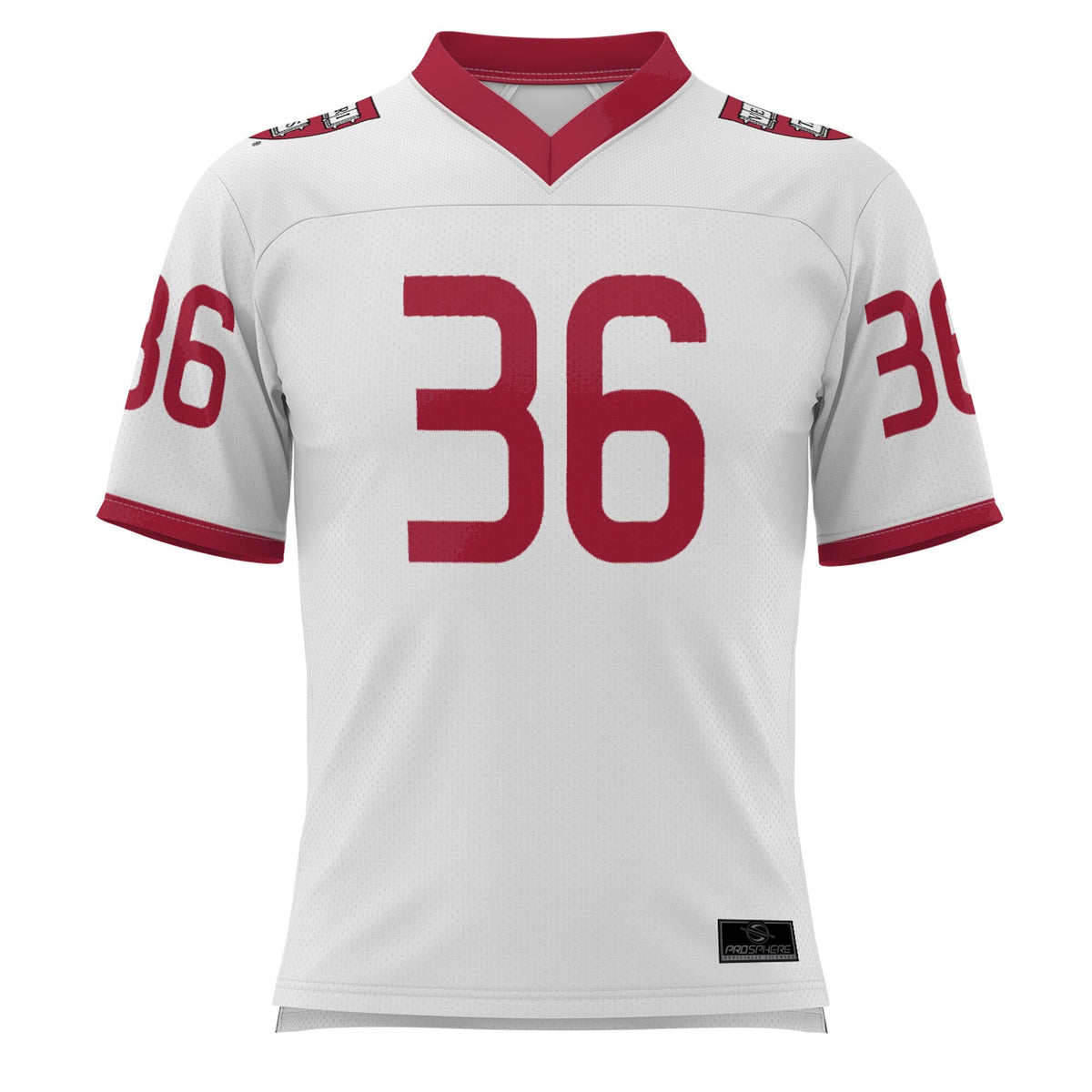 #36 Harvard Crimson Football Jersey - White product image 3, provided for visual reference and product detail review