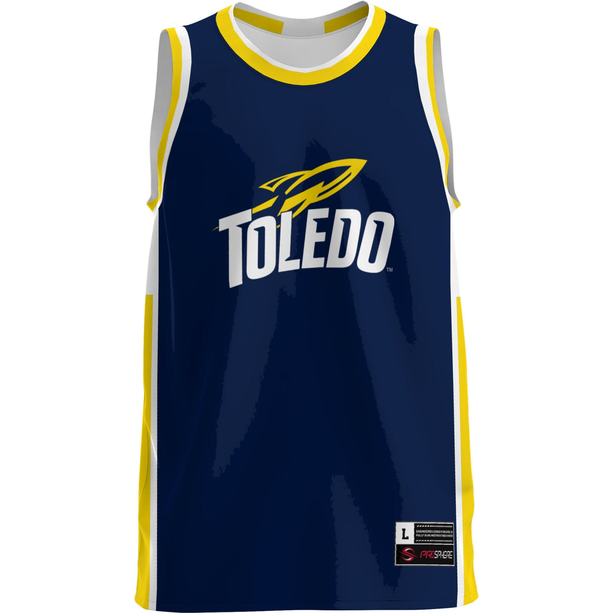 Toledo Rockets Lightweight Basketball Jersey - Blue product image 3, provided for visual reference and product detail review