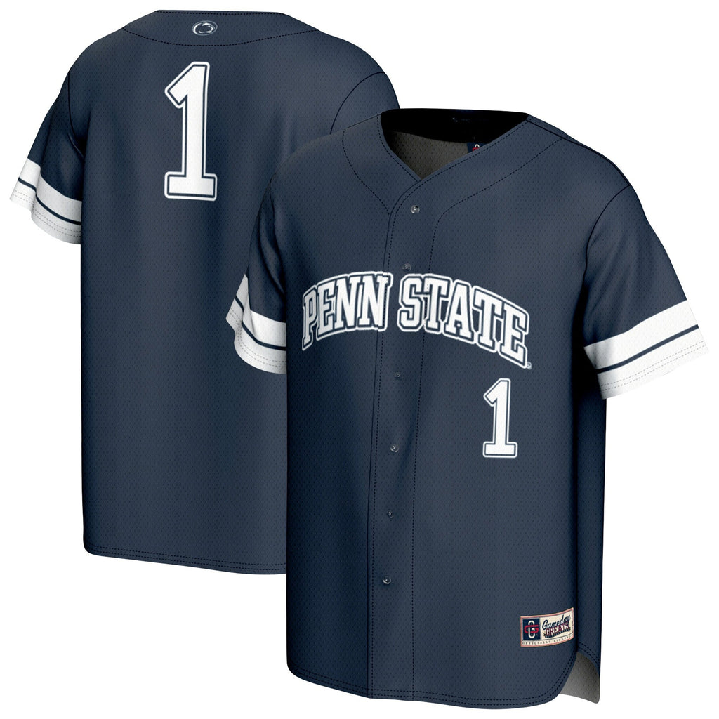 #1 Penn State Nittany Lions Lightweight Collegiate Baseball Fashion Jersey - Navy product image 2, provided for visual