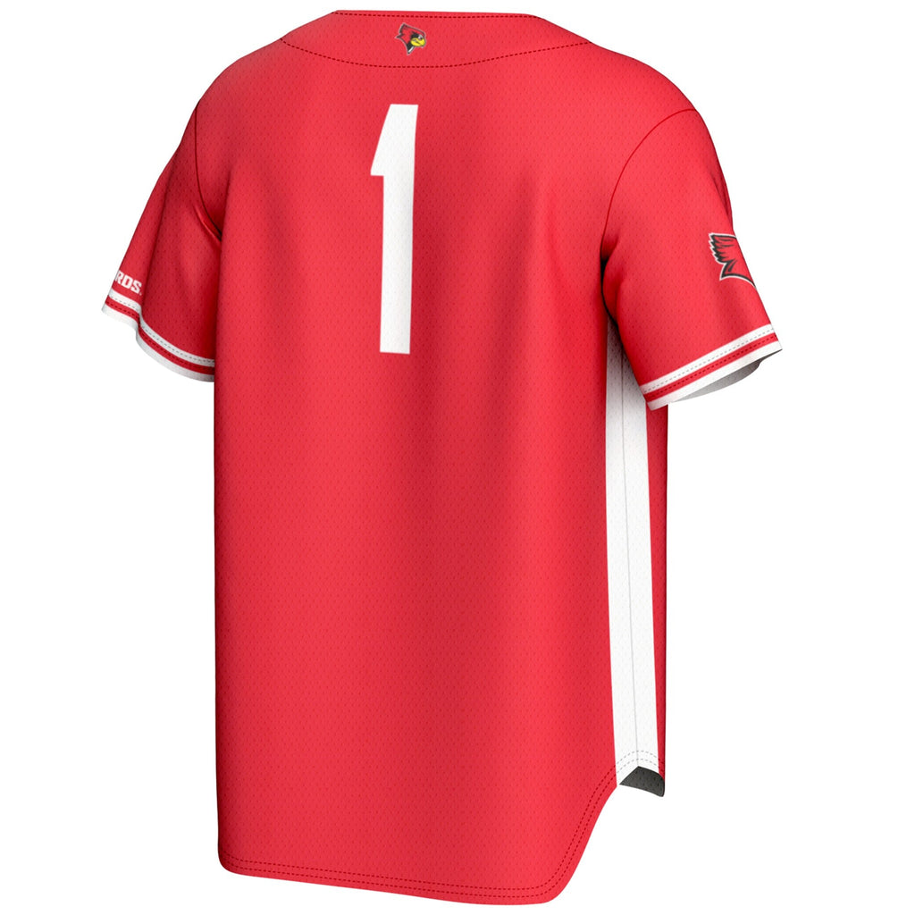 #1 Illinois State Redbirds Lightweight Baseball Jersey - Red product image 4, provided for visual reference and product