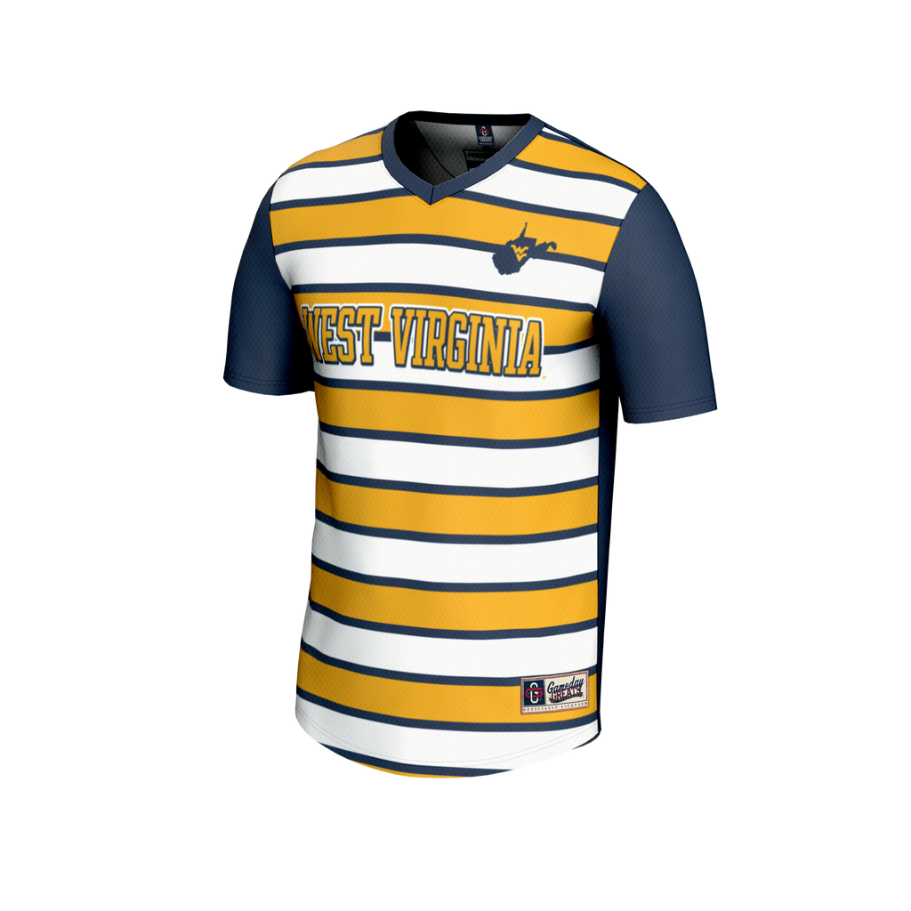 #67 West Virginia Mountaineers Lightweight Soccer Fashion Jersey - Navy product image 3, provided for visual reference and