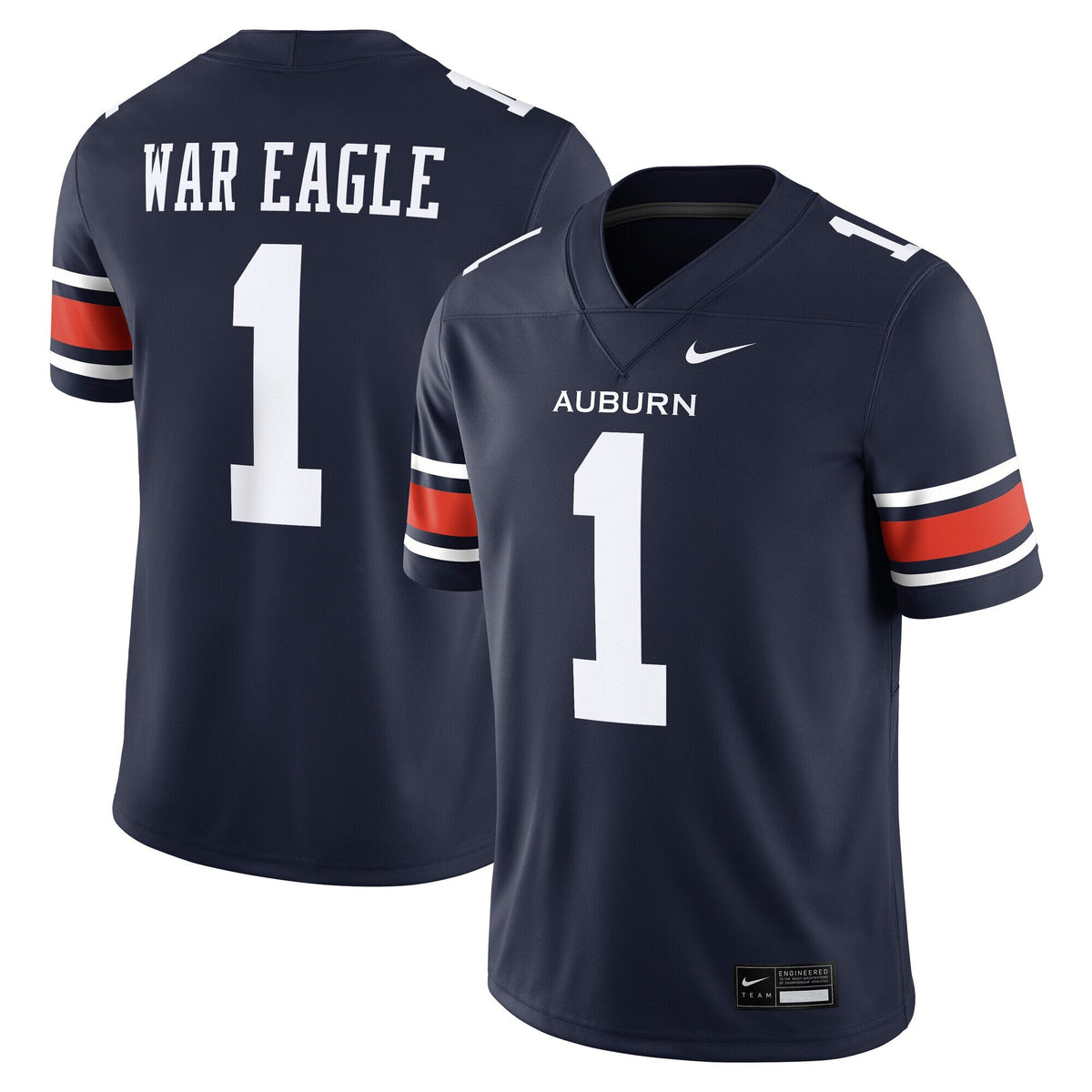 Auburn Tigers Home Football Game Jersey - Navy product image 1, provided for visual reference and product detail review