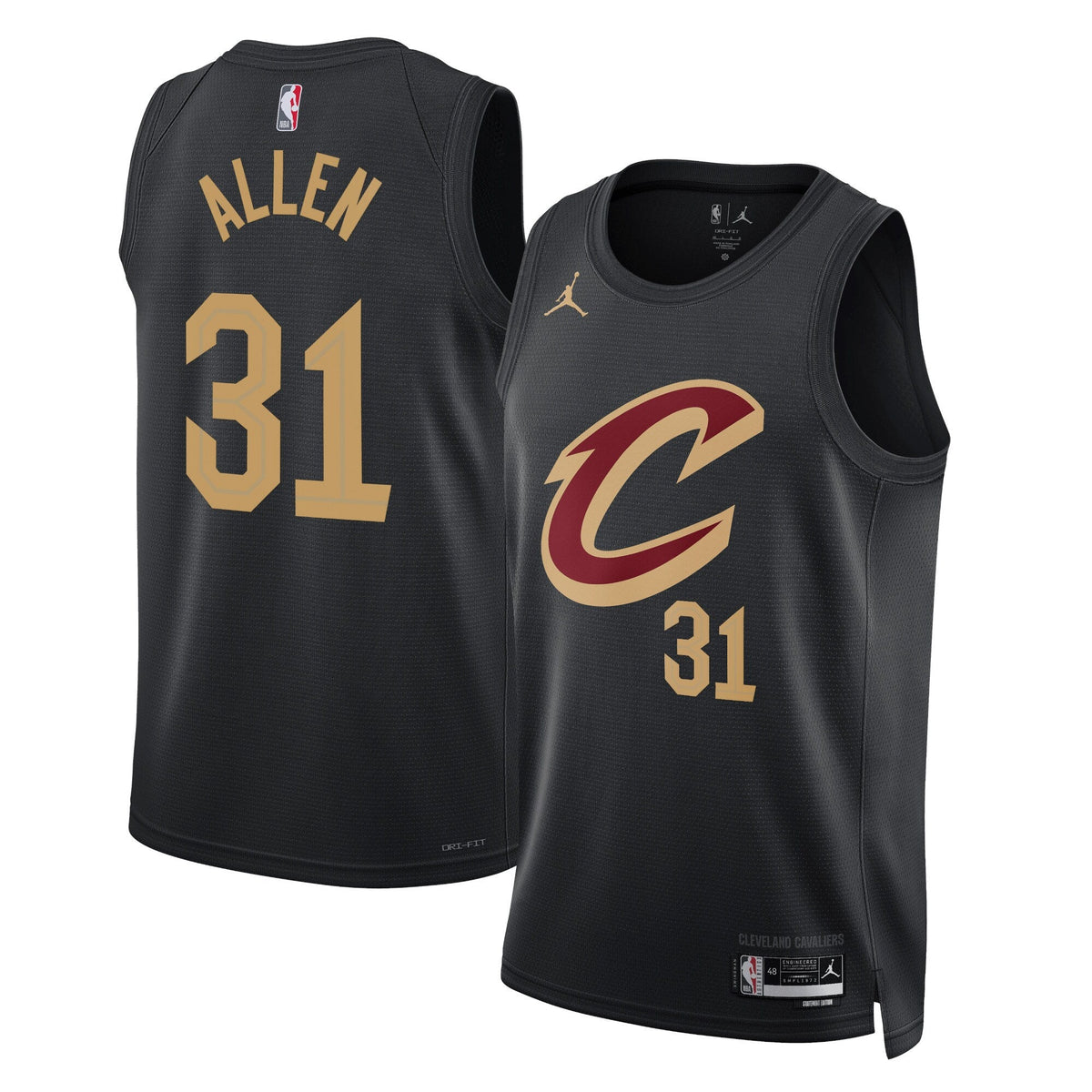 Cleveland Cavaliers Statement Edition Swingman Jersey - Black - Jarrett Allen product image 1, provided for visual reference