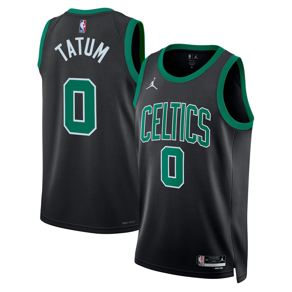 Boston Celtics Statement Edition Swingman Jersey - Black - Jayson Tatum product image 1, provided for visual reference and