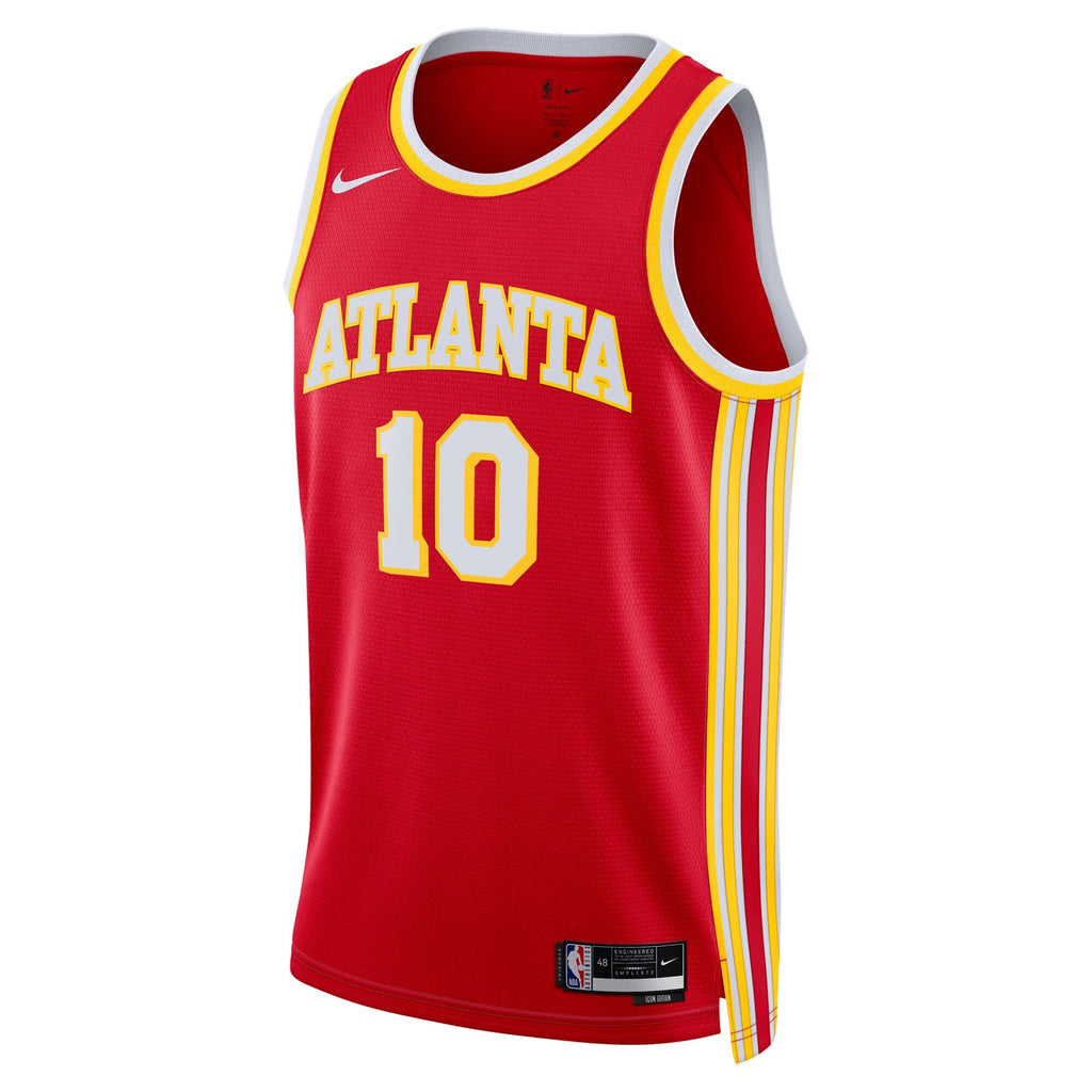 Atlanta Hawks Icon Swingman Jersey - Red - Zaccharie Risacher product image 3, provided for visual reference and product