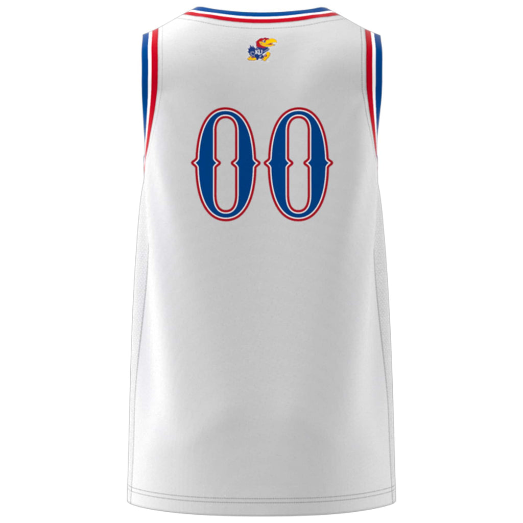 #00 Kansas Jayhawks Swingman Jersey - White product image 4, provided for visual reference and product detail review