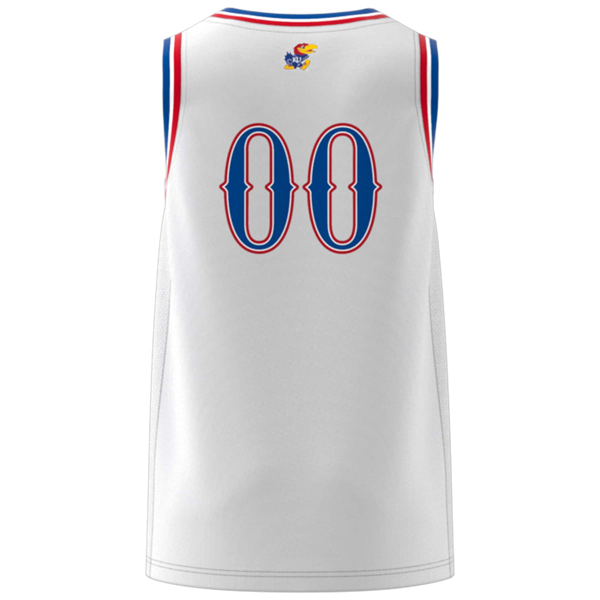 #00 Kansas Jayhawks Swingman Jersey - White product image 4, provided for visual reference and product detail review