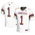 #1 Florida State Seminoles Football Jersey - White product image 1, provided for visual reference and product detail review