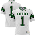 #1 Ohio Bobcats Football Jersey - White product image 1, provided for visual reference and product detail review