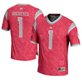#1 Ohio State Buckeyes Highlight Print Football Fashion Jersey - Scarlet product image 1, provided for visual reference and