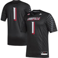 #1 Black Louisville Cardinals Premier Football Jersey product image 1, provided for visual reference and product detail