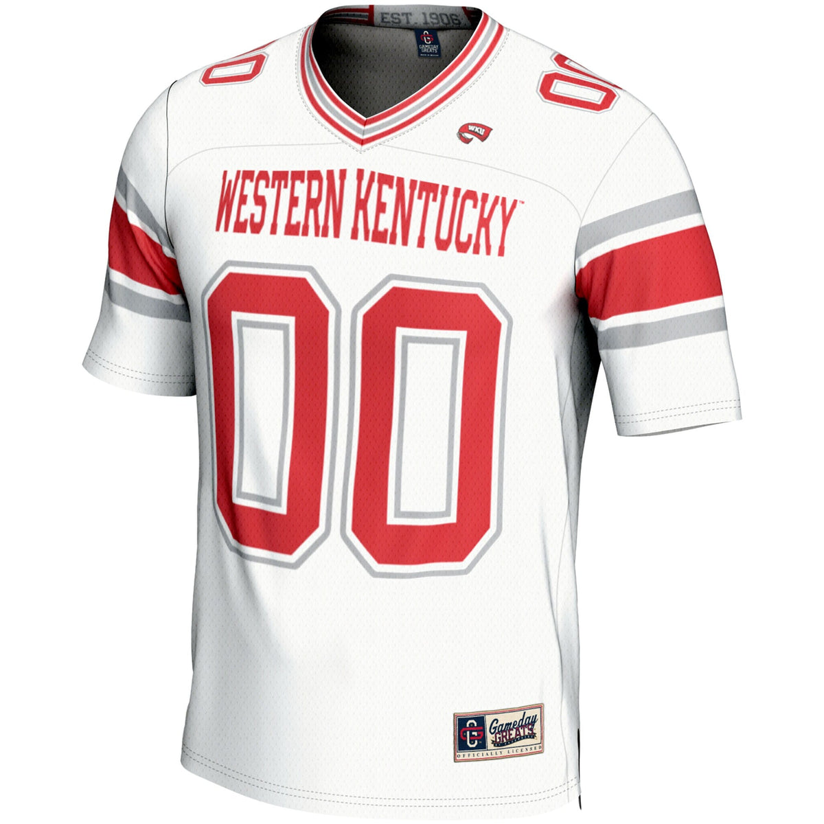 Western Kentucky Hilltoppers NIL Pick-A-Player Football Jersey - White product image 3, provided for visual reference and