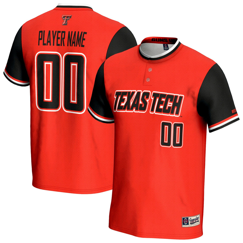 Texas Tech Red Raiders NIL Pick-A-Player Lightweight Softball Jersey - Red product image 1, provided for visual reference