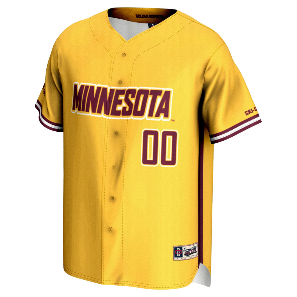 Minnesota Golden Gophers NIL Pick-A-Player Lightweight Baseball Jersey - Gold product image 3, provided for visual reference