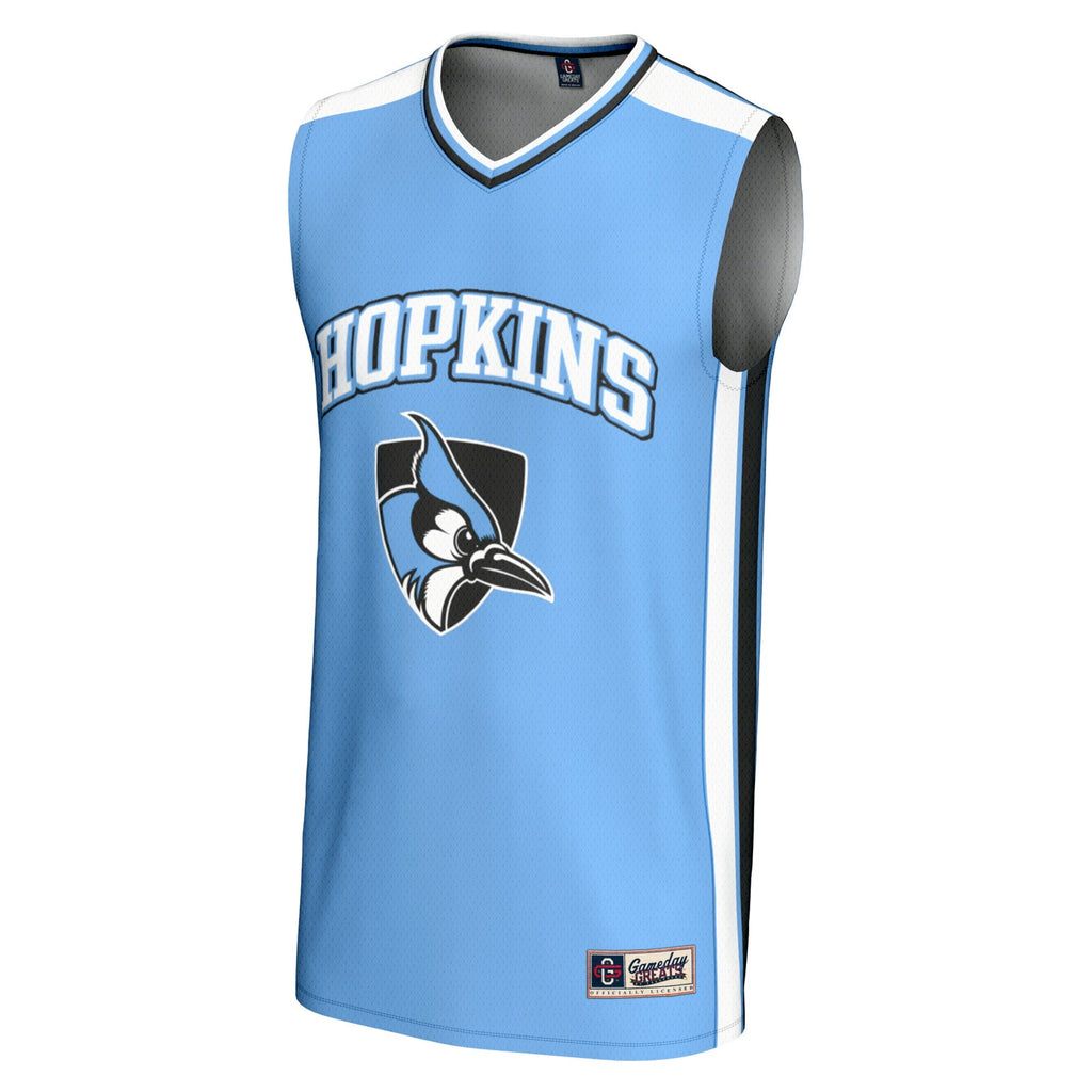 Johns Hopkins Blue Jays Spirit Basketball Jersey - Light Blue product image 3, provided for visual reference and product